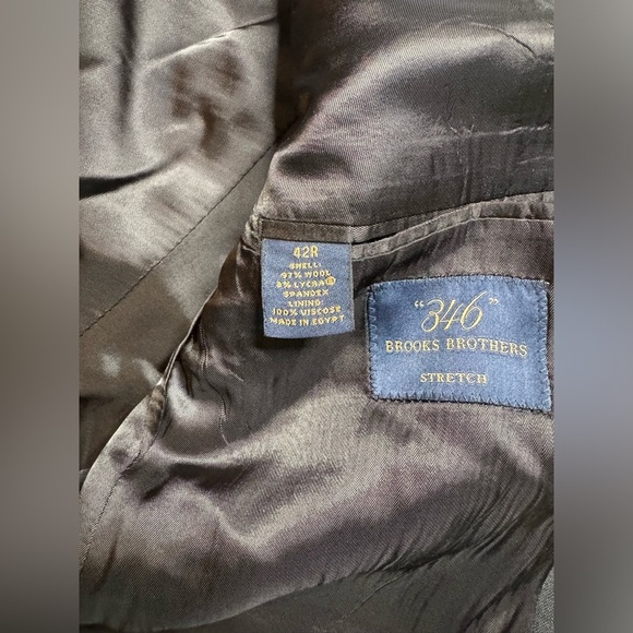 Brooks Brothers Blazer Sport Coat Jacket Mens 42R 2 Button Charcoal Gray - Picture 11 of 11